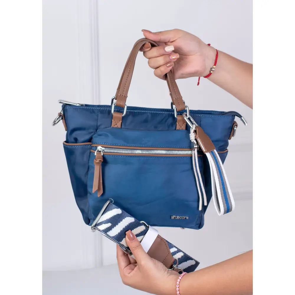 Bolso Bitacora - Compacto moderno y con mucho estilo | B2178 - Azul