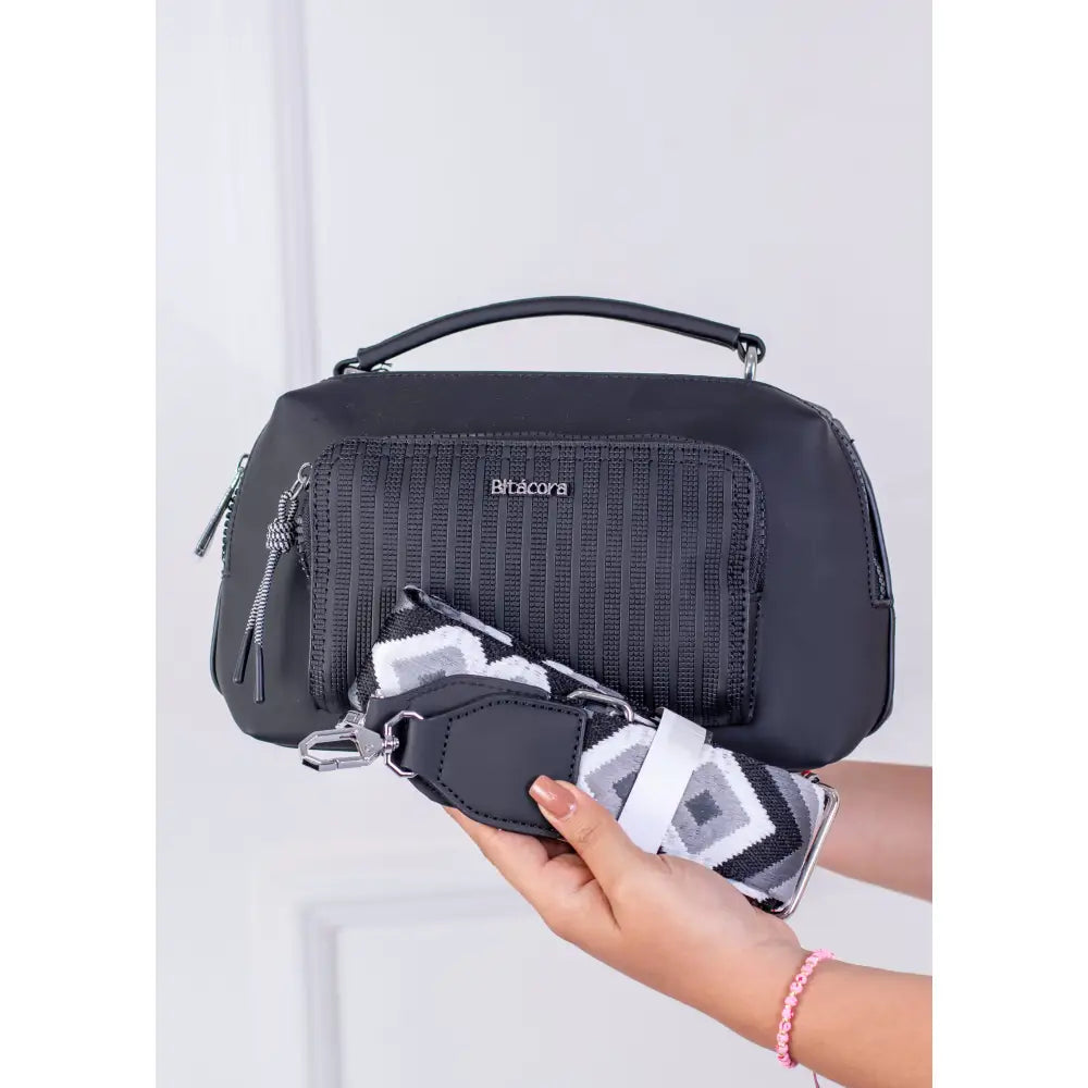 Bolso Mediano Bitácora – Diseño moderno estilo sin esfuerzo | B2190 - Negro