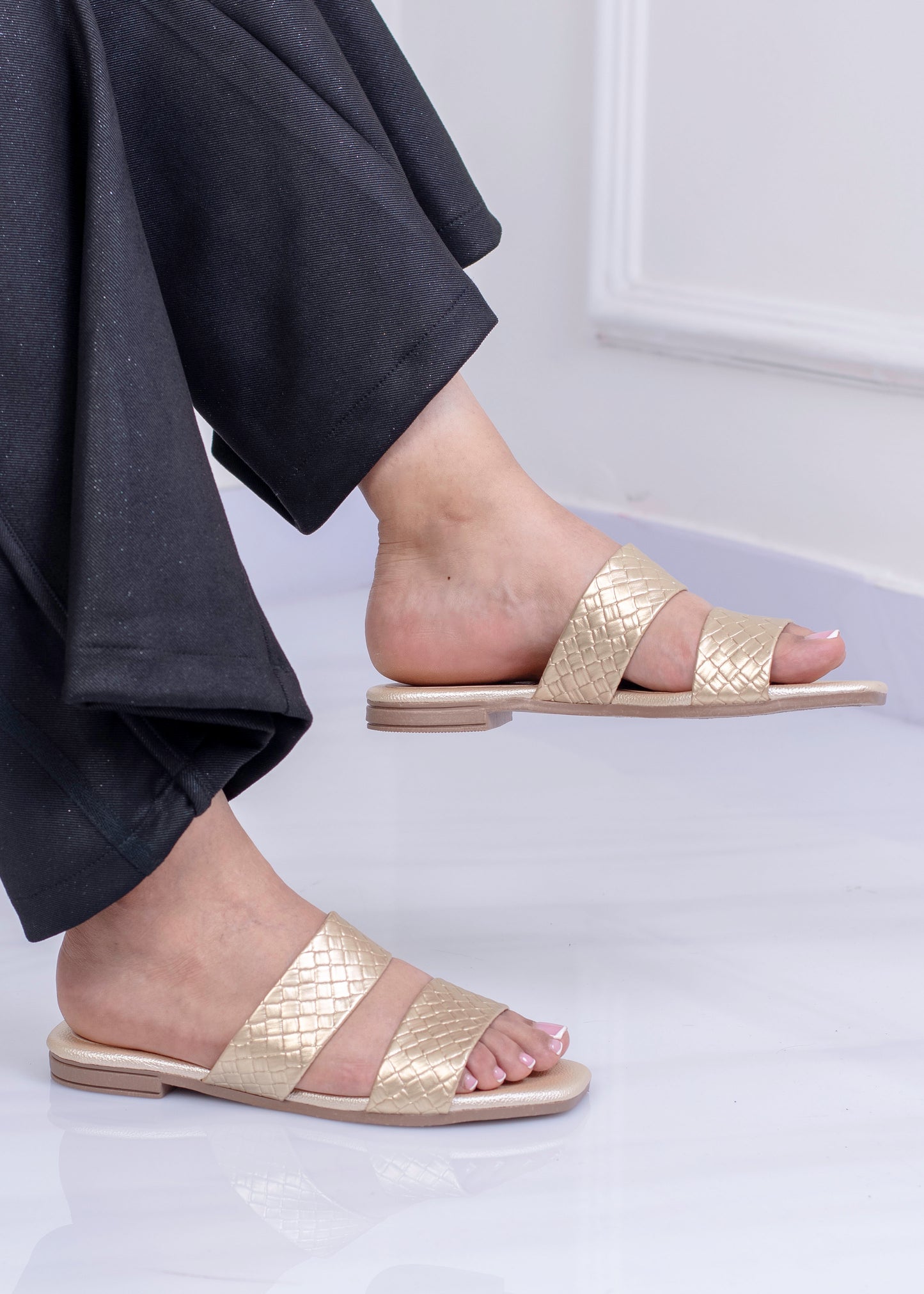 Sandalia Plana Doble Tira Elegante | LP16