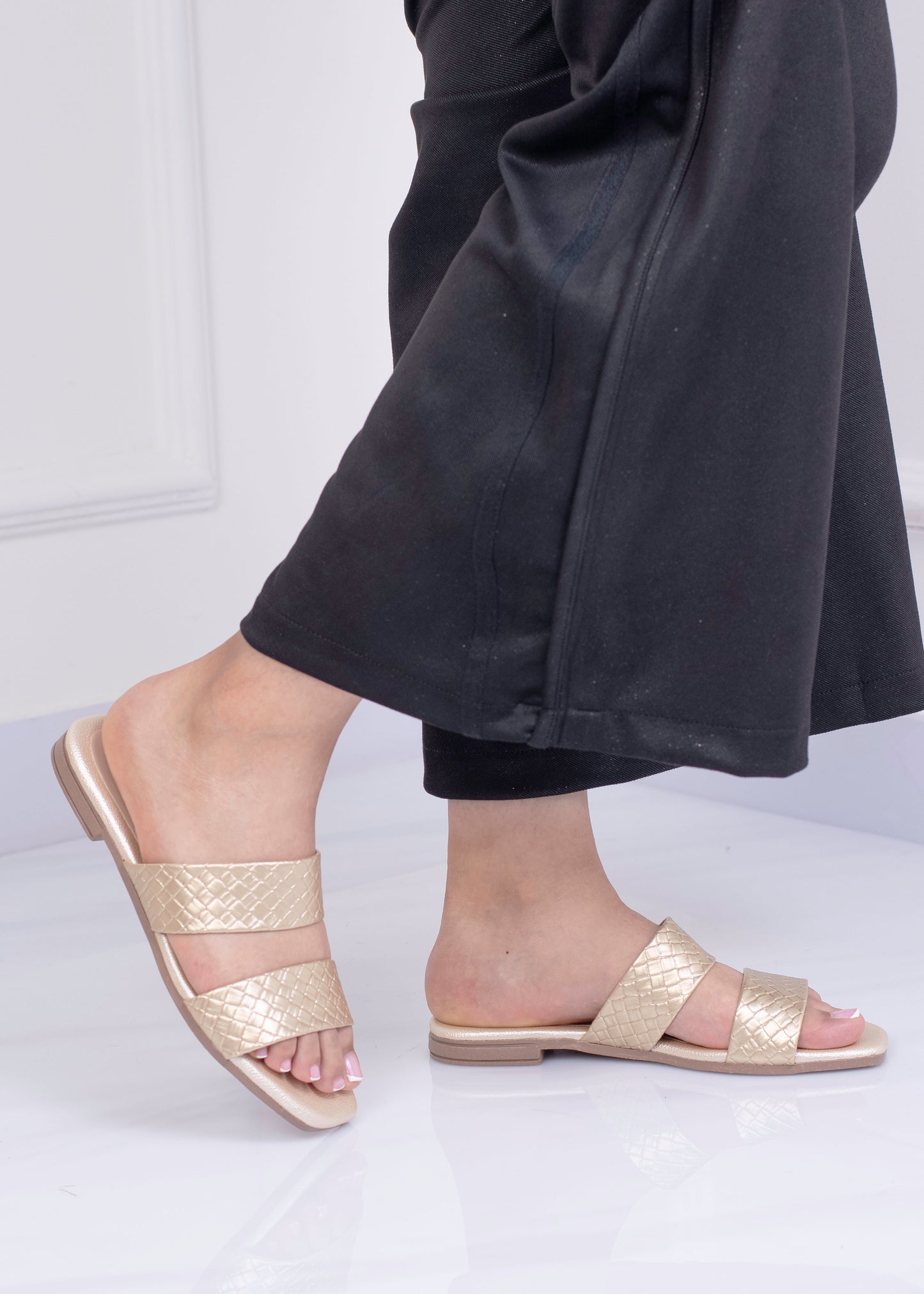 Sandalia Plana Doble Tira Elegante | LP16