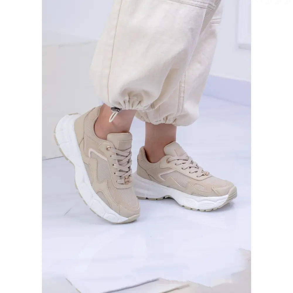 Chunky Sneakers Beige - Tenis Moda Urbana, estilo moderno y cómodo para el día a día