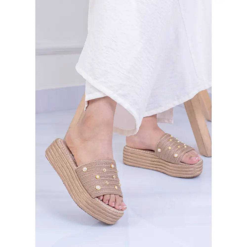 Plataforma de Yute con Perlas - Ligeras y Comodas | TC1443