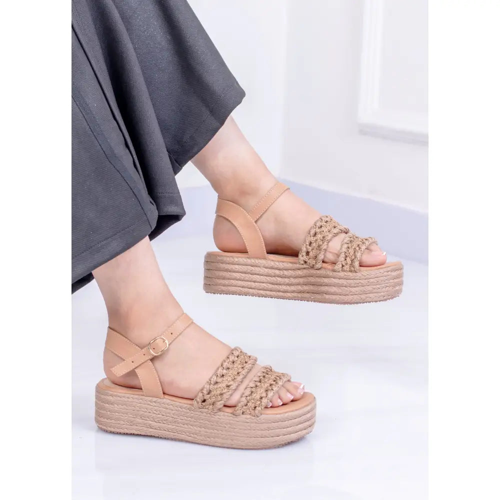 Plataforma tejida con doble trenza | TC1532