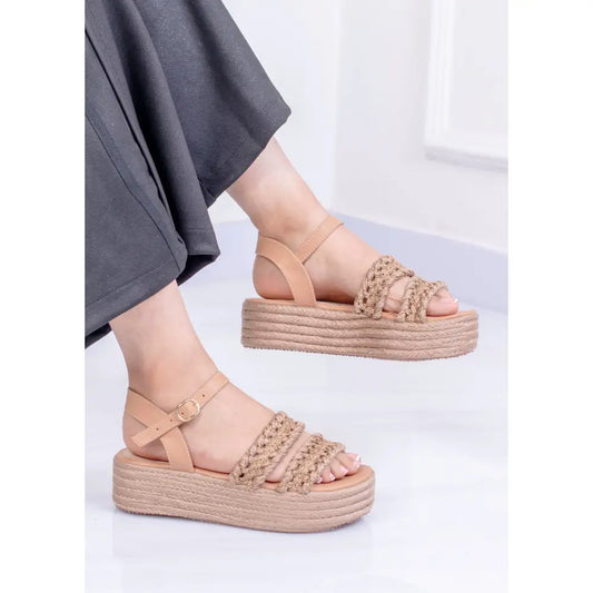 Plataforma tejida con doble trenza | TC1532