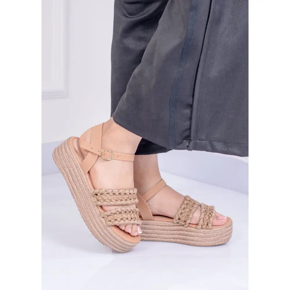 Plataforma tejida con doble trenza | TC1532