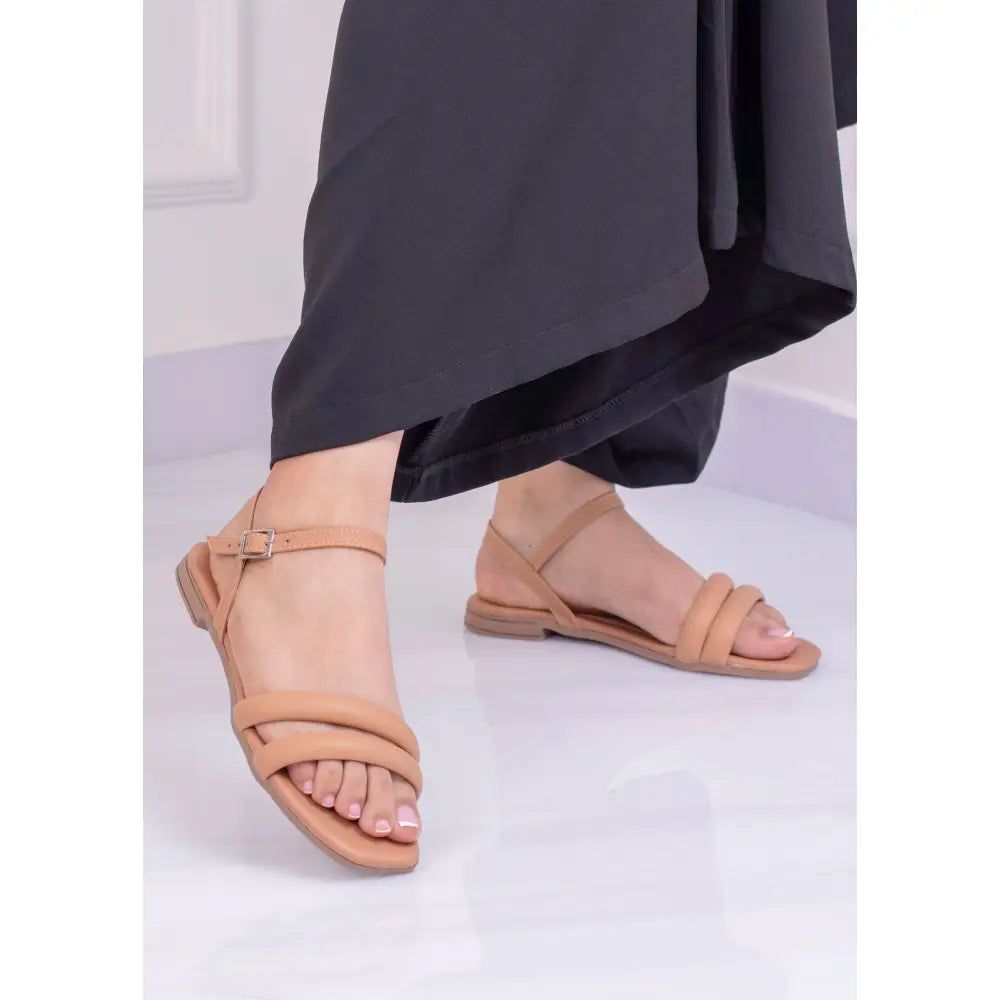 Sandalia con Doble Tira Acolchada | LP55 - Camel / 35