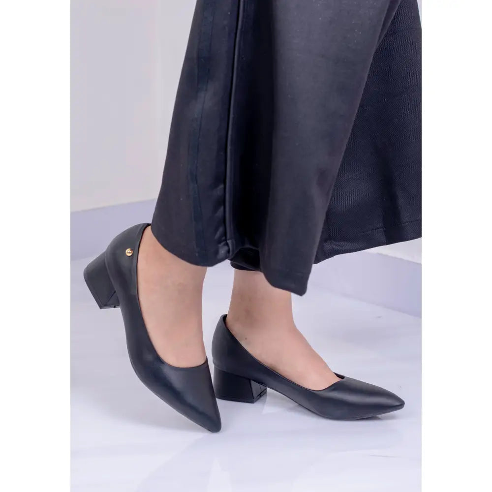 Tacón cuadrado elegante negro | BY226 - Negro / 35 - Tacon
