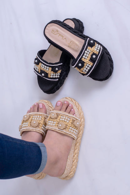 Plataformas en Yute  tipo zuecos – Cómodas y casuales– TC405