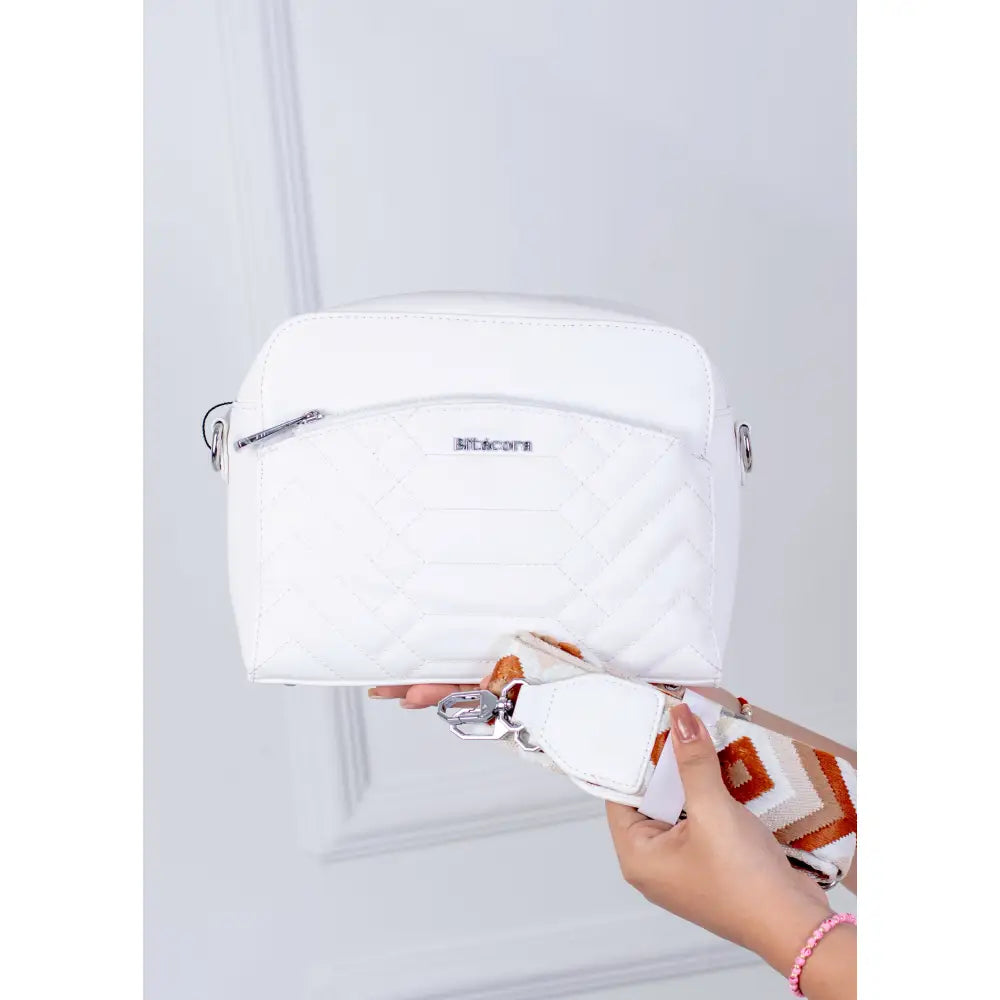 BOLSO BITÁCORA MEDIANO – DISEÑO ACOLCHADO MODERNO | B2217 - Blanco - Bolso
