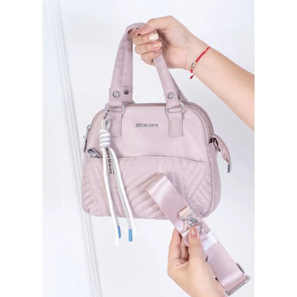 Bolso Bitácora – Morral mediano tipo handbag con correa larga ajustable | B2227 - Rosado