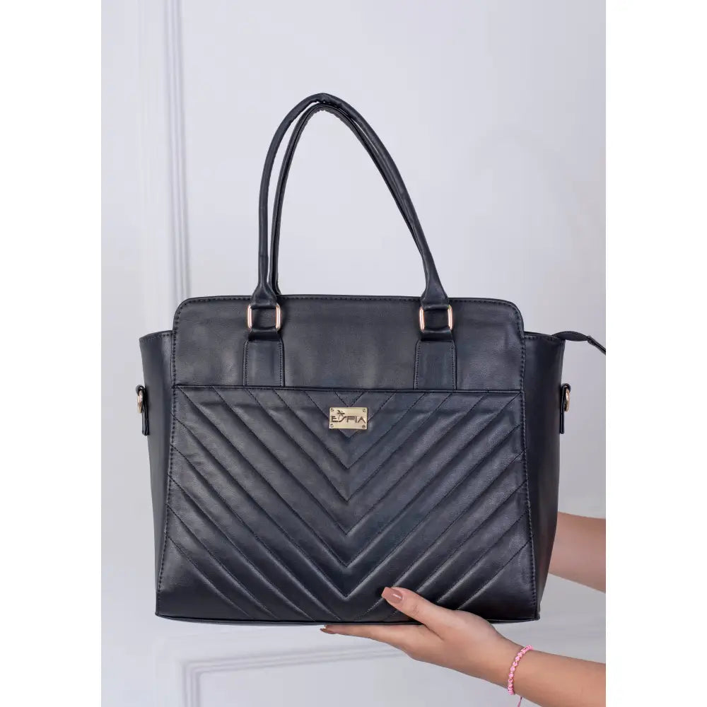 Bolso Espía – tote grande acolchado | EC250 - Negro