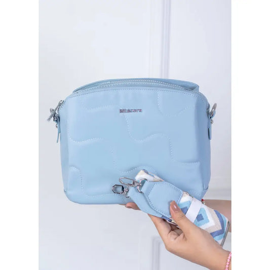 Bolso mediano Bitácora – Azul cielo nude negro y plomo | B2213 - Cielo