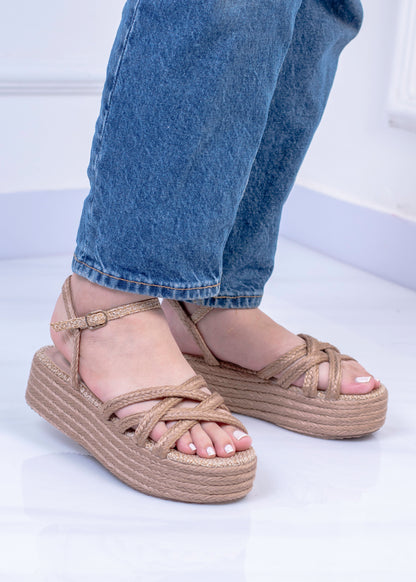 Plataformas con Tiras de Yute Tejidas – Cómodas y casuales– TC888