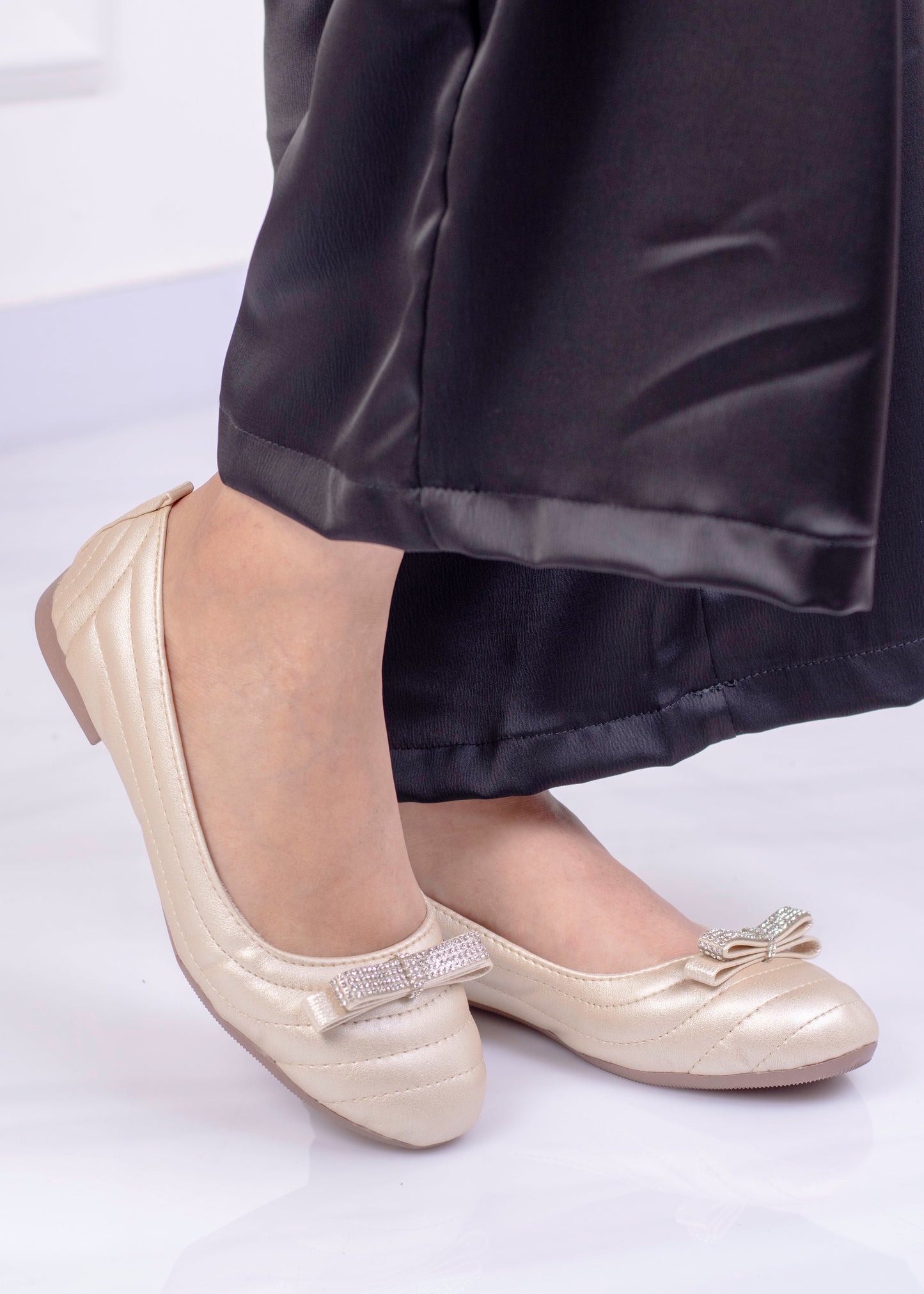 Baleta con Corbata brillante | TC011
