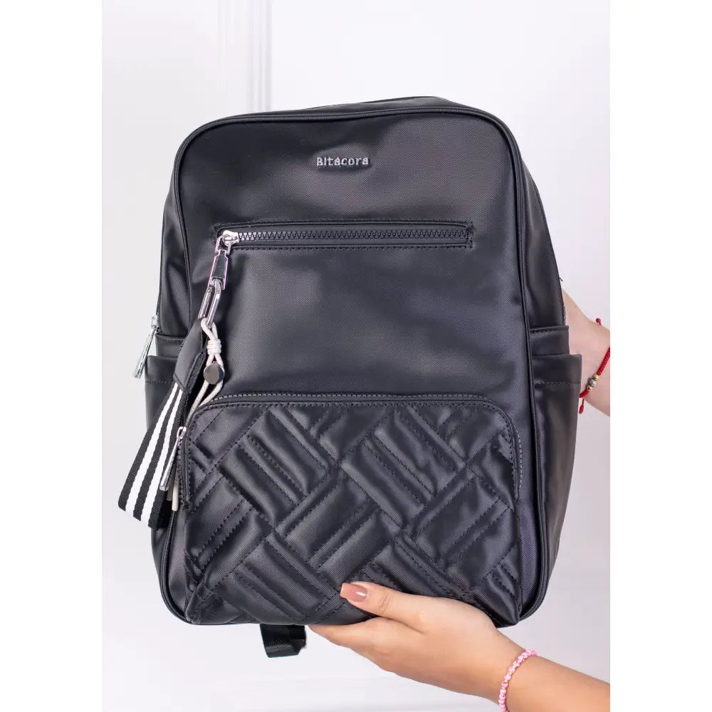 Morral Bitácora - Práctico amplio y con estilo | B2215 - Negro - Bolso