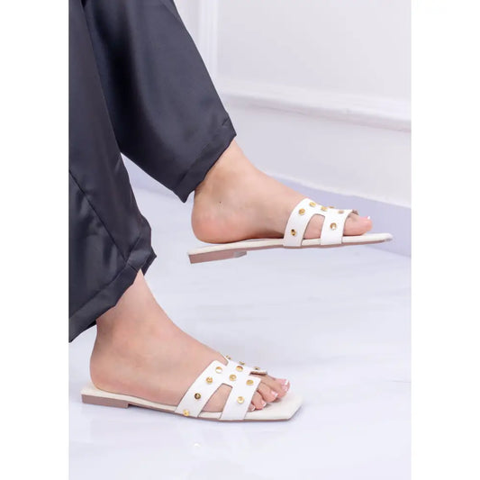 Sandalia plana con taches dorados | Ref. LP34