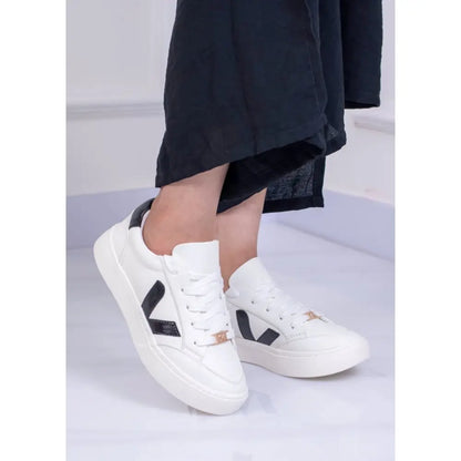 Tenis Urbanos Blanco con Detalles Negros – JF2324